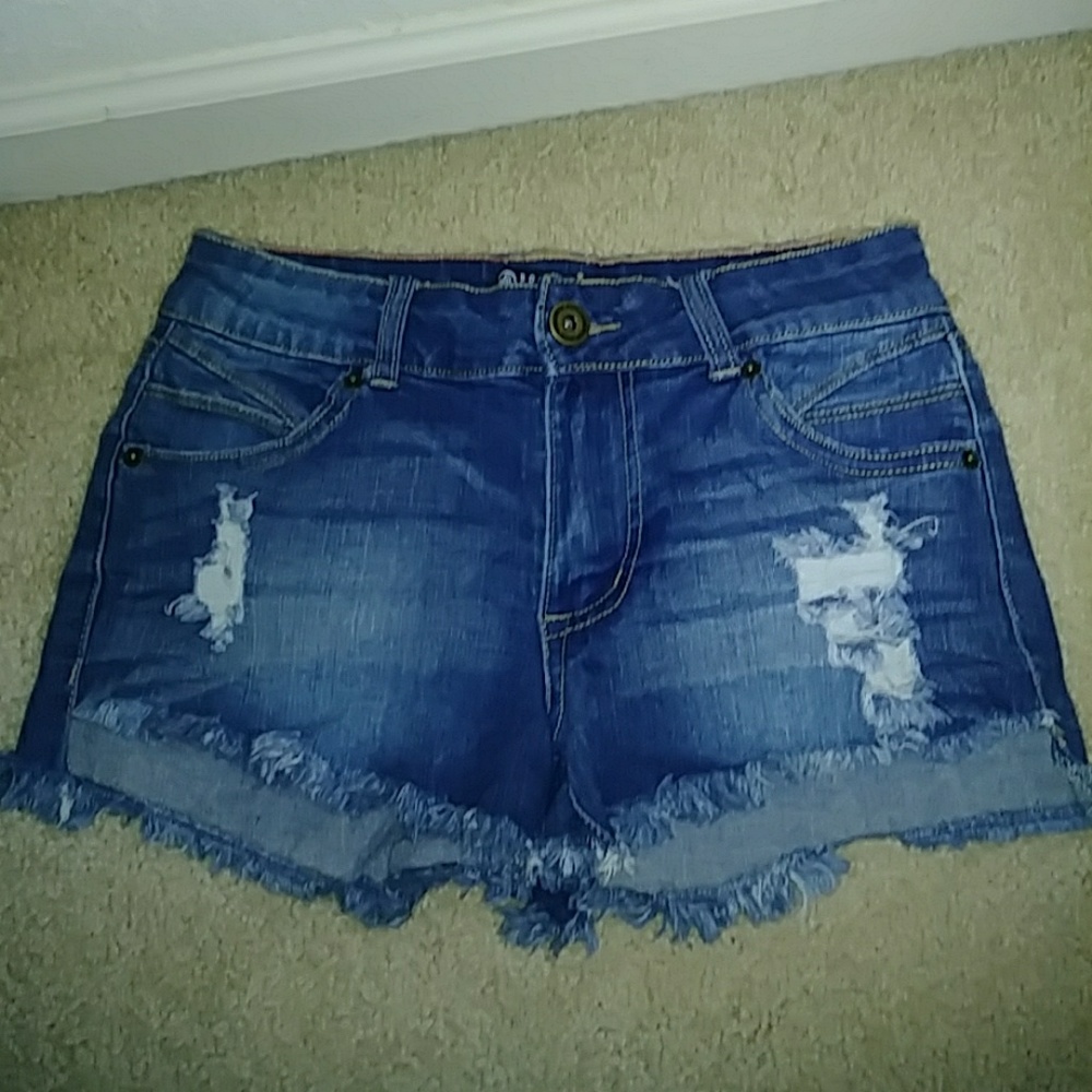 Denim cutoff shorts